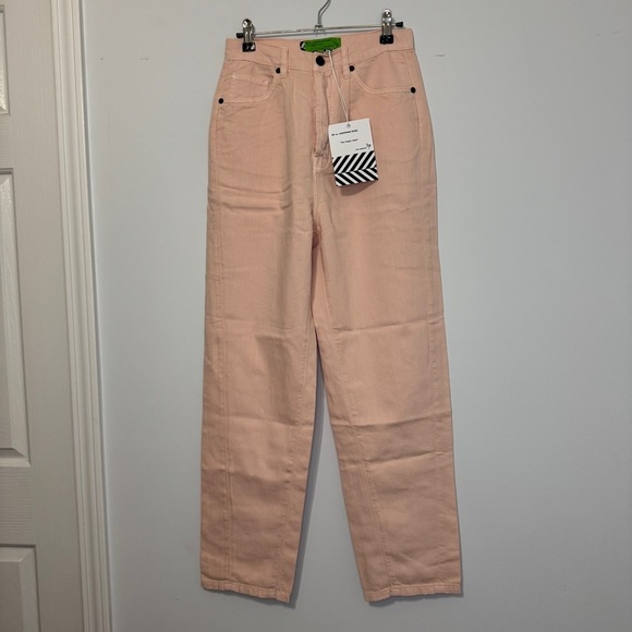SR vs. Sandrine Rose “The Virgin Label” Pink High Rise Straight Leg Jeans SZ 25 - Picture 1 of 11
